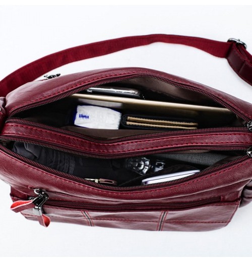 Faux Leather Tote Bag With Zipper Faux Leather Tote Bag With Zipper