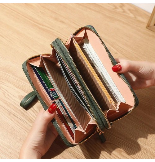 Double Zip Leather Purse Double Zip Leather Purse