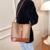 Two Tone Leather Tote Bag Two Tone Leather Tote Bag