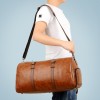 Leather Gym Bag With Shoe Compartment Leather Gym Bag With Shoe Compartment