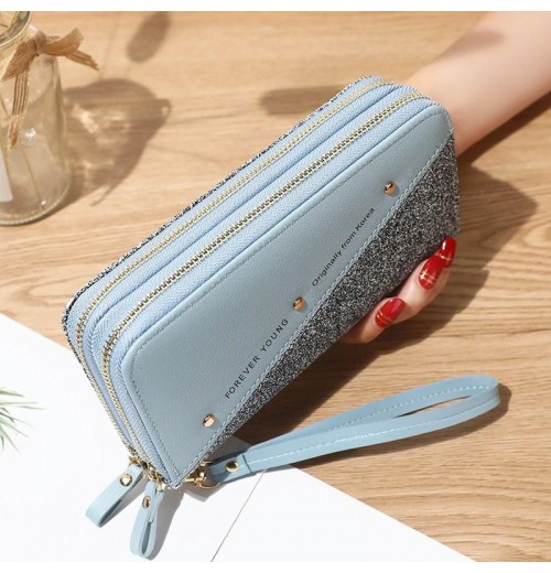 Double Zip Leather Purse Double Zip Leather Purse