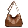 Faux Leather Tote Bag With Zipper Faux Leather Tote Bag With Zipper