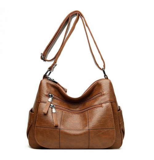 Faux Leather Tote Bag With Zipper Faux Leather Tote Bag With Zipper