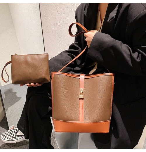 Two Tone Leather Tote Bag Two Tone Leather Tote Bag