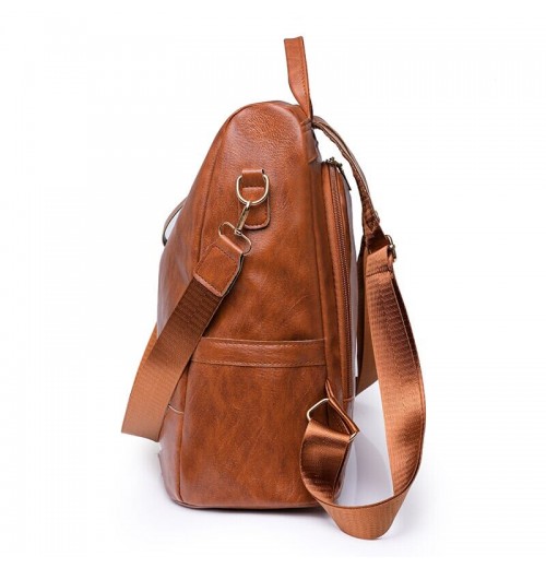 Theft Proof Faux Leather Backpack Theft Proof Faux Leather Backpack