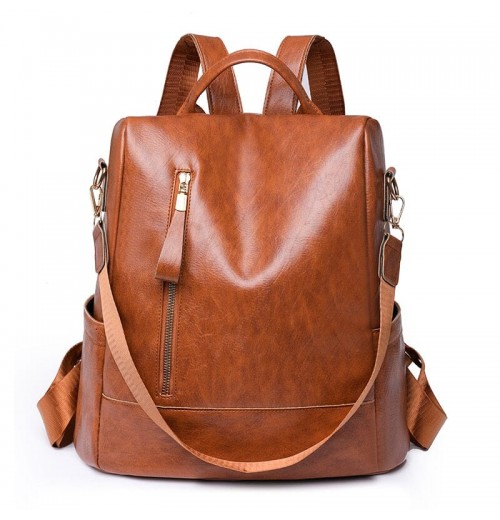 Theft Proof Faux Leather Backpack Theft Proof Faux Leather Backpack