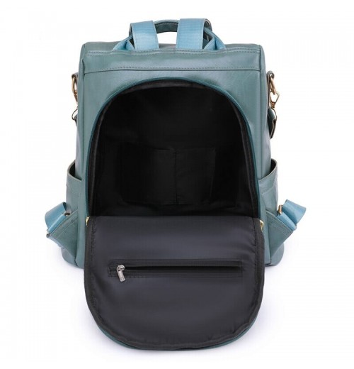 Theft Proof Faux Leather Backpack Theft Proof Faux Leather Backpack