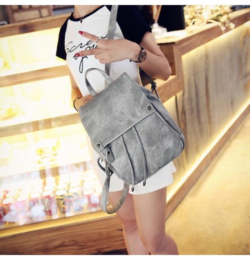 Gray Small Faye Suede Leather Backpack Gray Small Faye Suede Leather Backpack