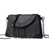 Black Crossbody Bag With Silver Hardware Black Crossbody Bag With Silver Hardware
