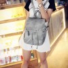 Gray Small Faye Suede Leather Backpack Gray Small Faye Suede Leather Backpack